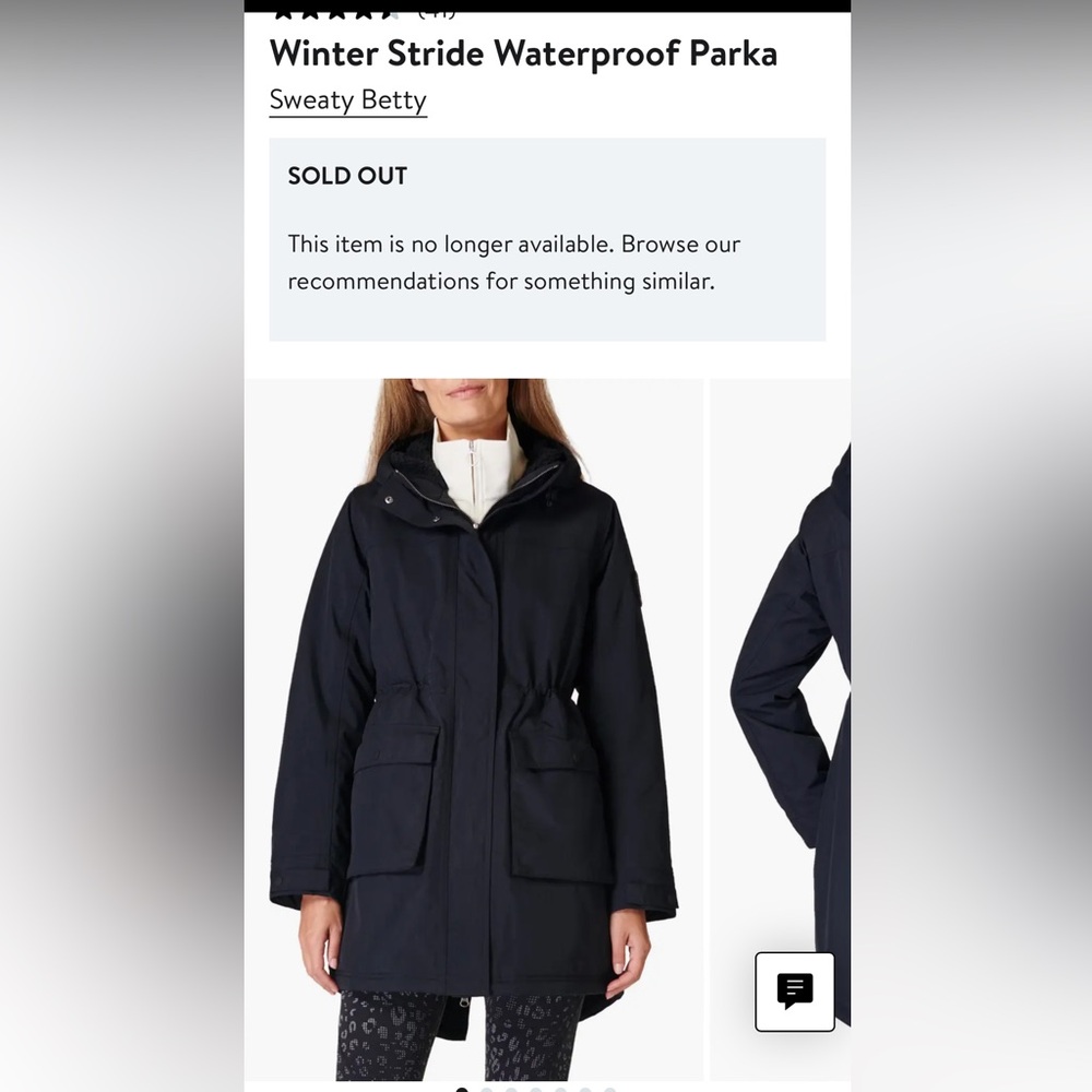 Sweaty Betty Winter Stride Waterproof Parka in Dove Beige
